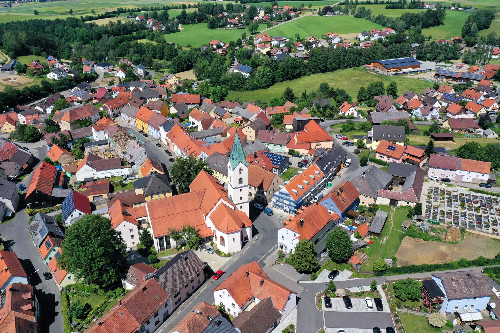 Luftaufnahme der Markt Waldthurn